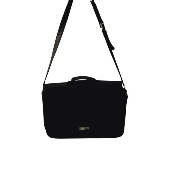 Nine West Men's Messenger Cross Body Shoulder Bag Black Adjustable Strap Large - Picture 2 of 4